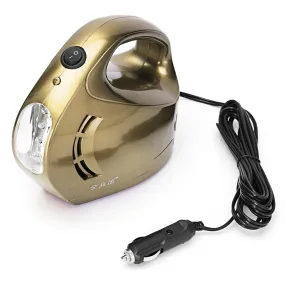 12V Electric Air Pump Tire Inflator with LED Light, Pressure Gauge, Portable for Motorcycle, Car, Electric Vehicle, Boat