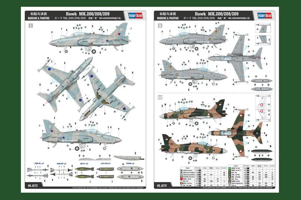 1/48 Hobby Boss Hawk MK.200/208/209 81737