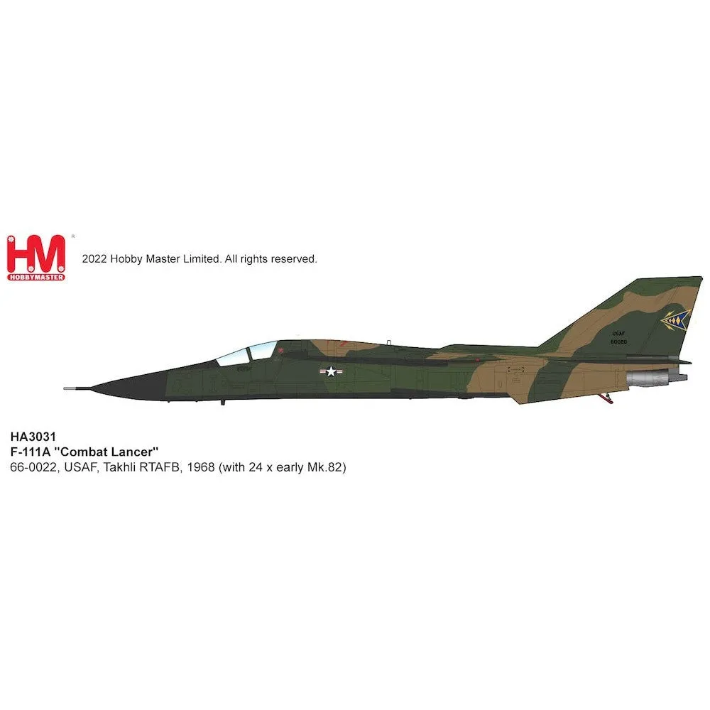 1/72 F-111A "Combat Lancer" 66-0022 USAF Takhli RTAFB 1968 (with 24 X Early MK.82 Bomb)