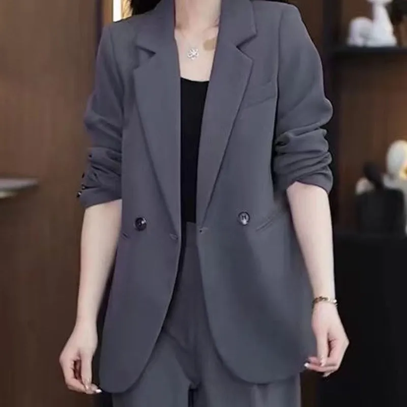 🎉50% OFF🎉Women's Trendy Solid Color Two-Piece Outfits Blazer & Pants