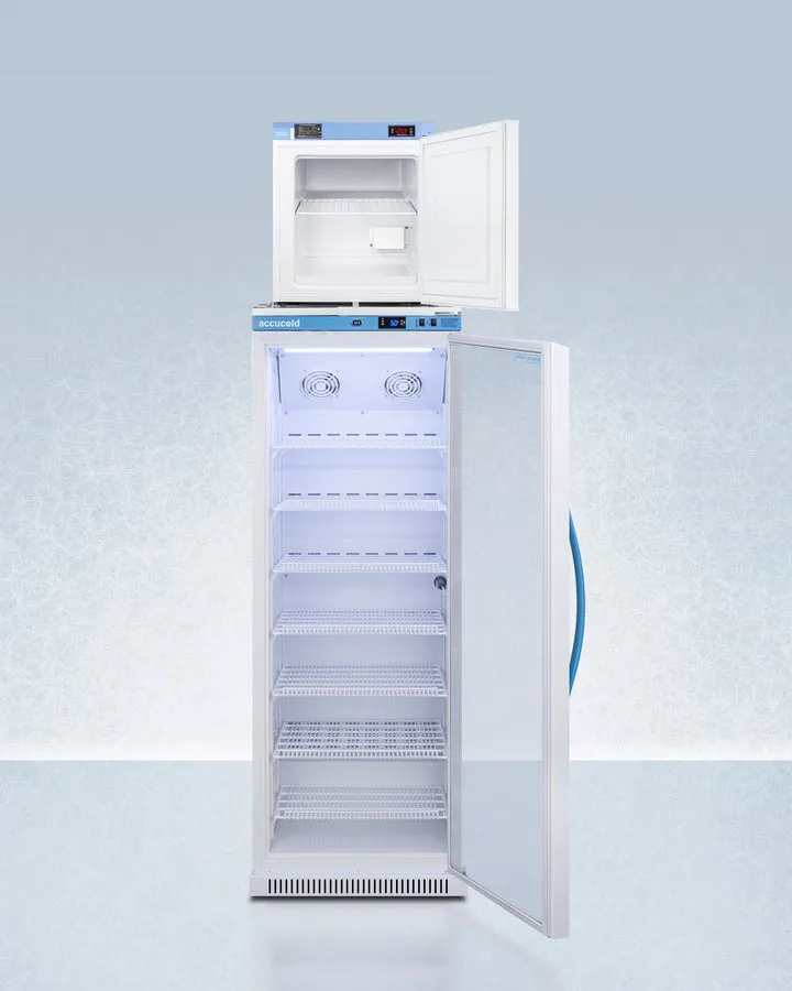 Accucold 24" Wide All-Refrigerator/All-Freezer Combination - ARG12PV-FS24LSTACKMED2