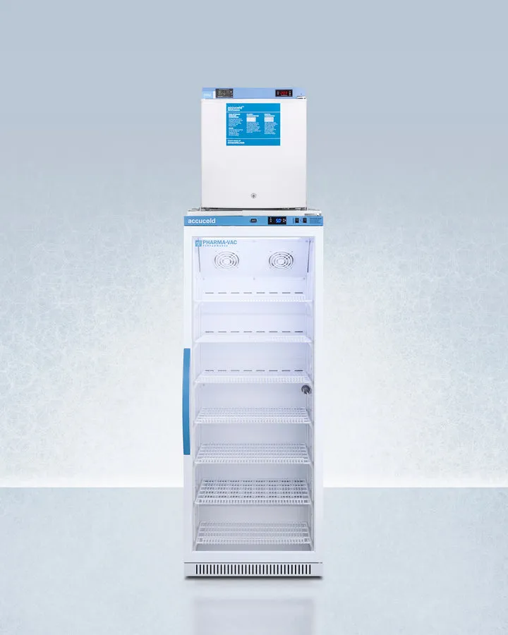 Accucold 24" Wide All-Refrigerator/All-Freezer Combination - ARG12PV-FS24LSTACKMED2