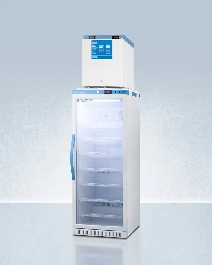 Accucold 24" Wide All-Refrigerator/All-Freezer Combination - ARG12PV-FS24LSTACKMED2
