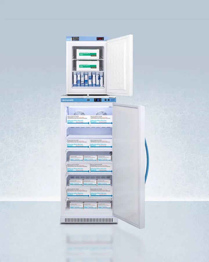 Accucold 24" Wide All-Refrigerator/All-Freezer Combination - ARS8PV-FS30LSTACKMED2