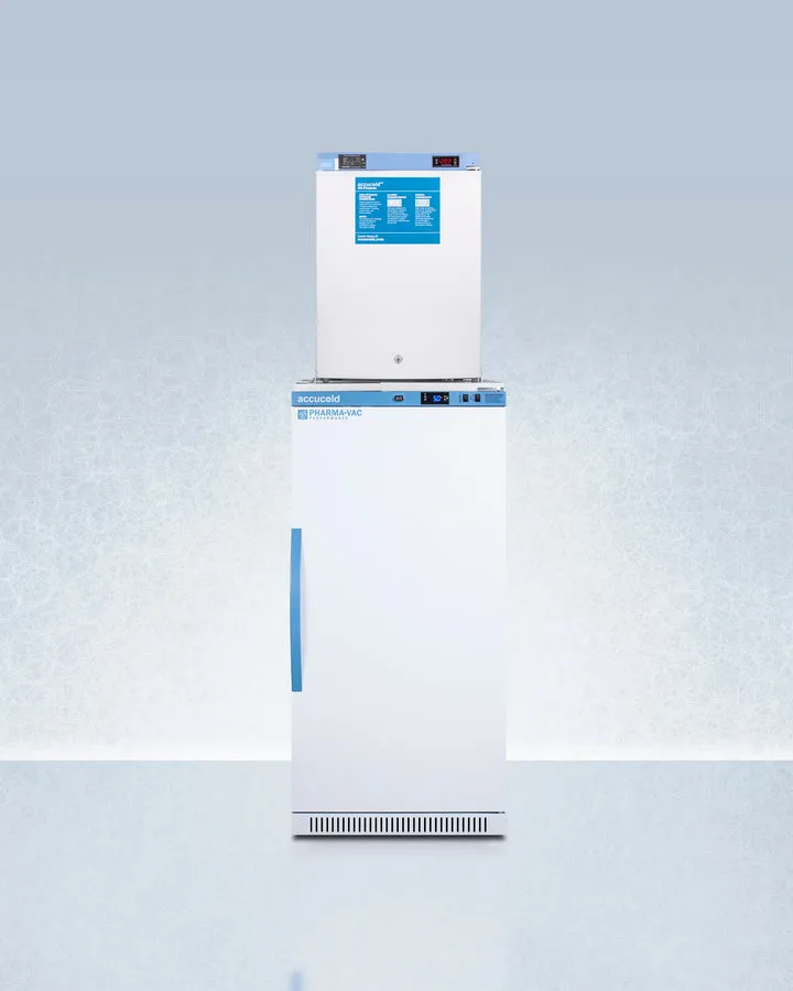 Accucold 24" Wide All-Refrigerator/All-Freezer Combination - ARS8PV-FS30LSTACKMED2