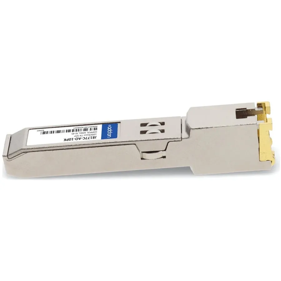 Addon 10-Pack Of Hp J8177C Compatible Taa Compliant 10/100/1000Base-Tx Sfp Transceiver (Copper, 100M, Rj-45)