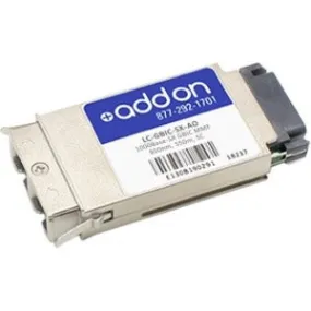 Addon Aruba Networks Lc-Gbic-Sx Compatible Taa Compliant 1000Base-Sx Gbic Transceiver (Mmf, 850Nm, 550M, Sc)