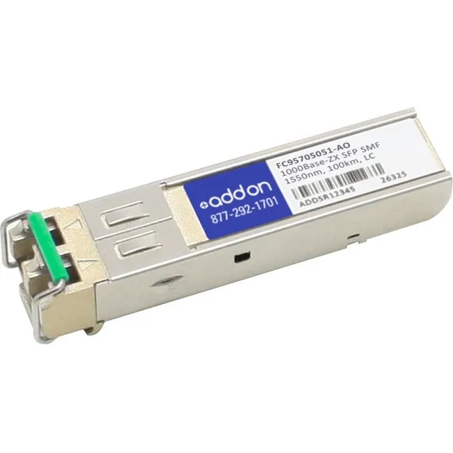 AddOn Fujitsu FC95705051 Compatible TAA Compliant 1000Base-ZX SFP Transceiver (SMF, 1550nm, 100km, LC) FC95705051-AO