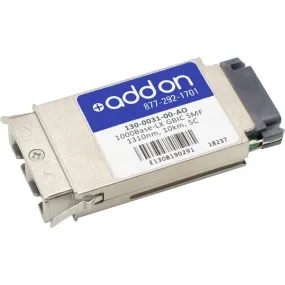 AddOn McAfee 130-0031-00 Compatible TAA Compliant 1000Base-LX GBIC Transceiver (SMF, 1310nm, 10km, SC) 130-0031-00-AO