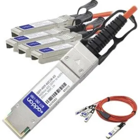 AddOn MSA and TAA Compliant 40GBase-AOC QSFP  to 4xSFP  Direct Attach Cable (850nm, MMF, 1m) QSFP-4SFP-AOC1M-AO