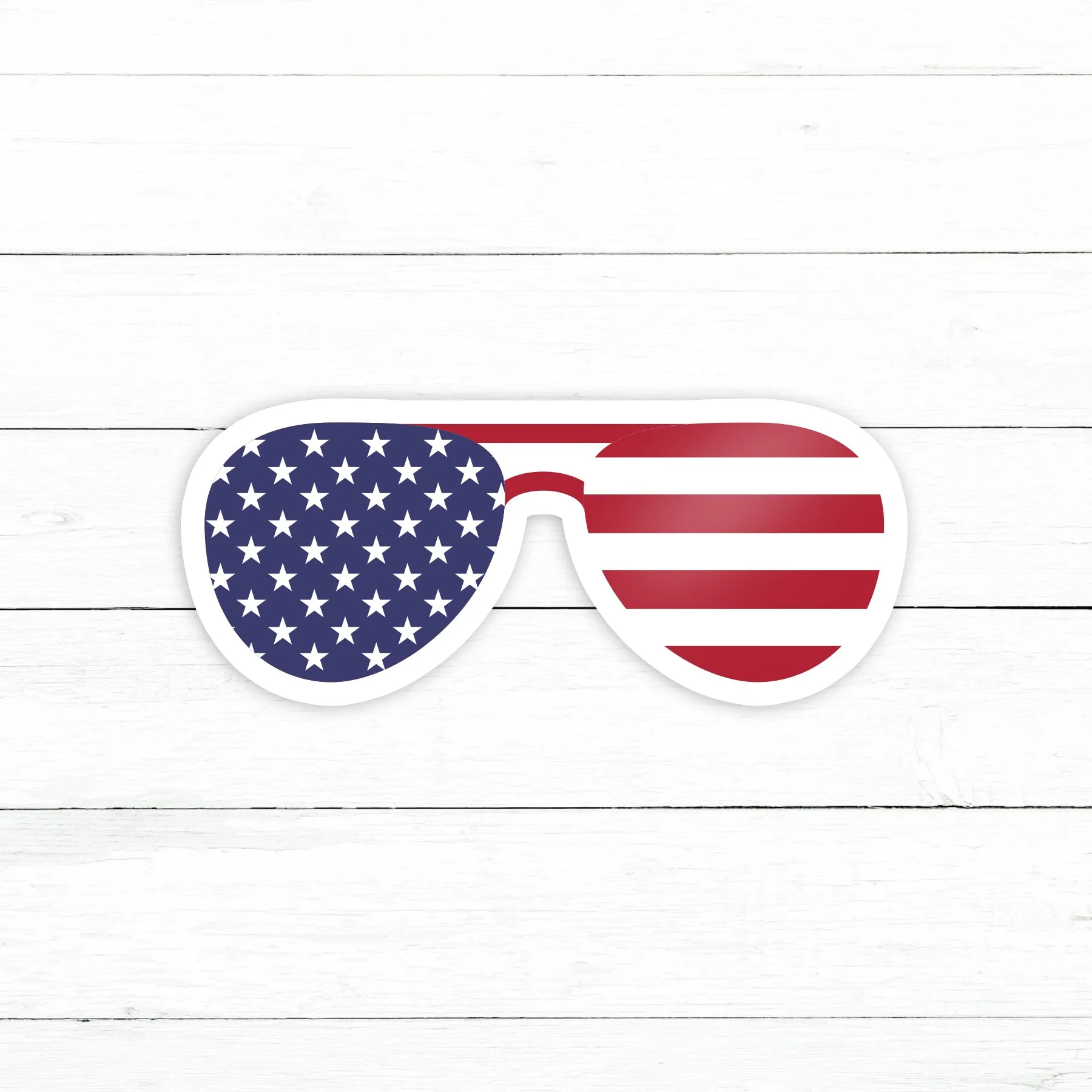 American Sunglasses Sticker | Waterproof Vinyl Decal | 3in