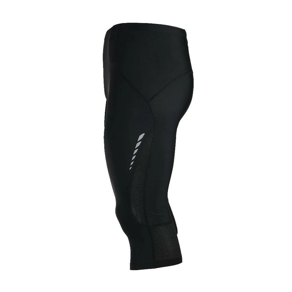ARSUXEO Stretch Breathable Quick-Drying Compression Shorts Men's Cycling Running Tights Shorts 3/4 Length Pants