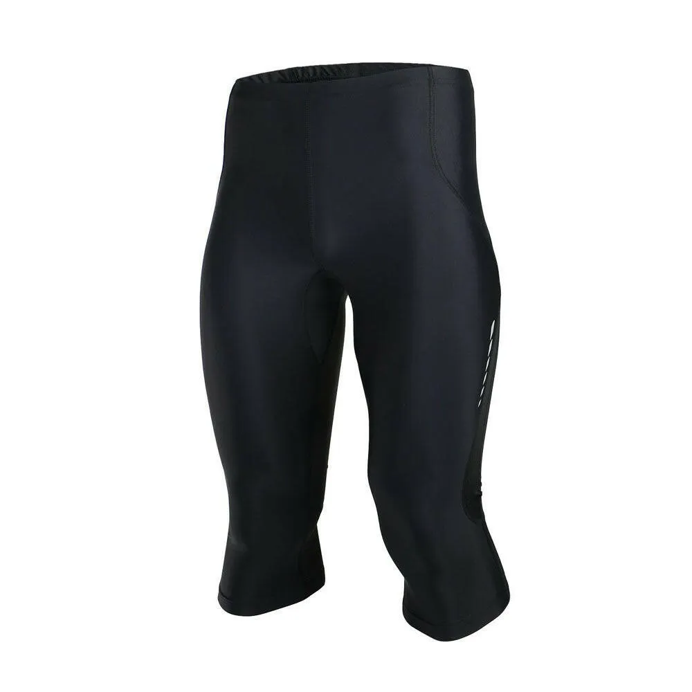 ARSUXEO Stretch Breathable Quick-Drying Compression Shorts Men's Cycling Running Tights Shorts 3/4 Length Pants