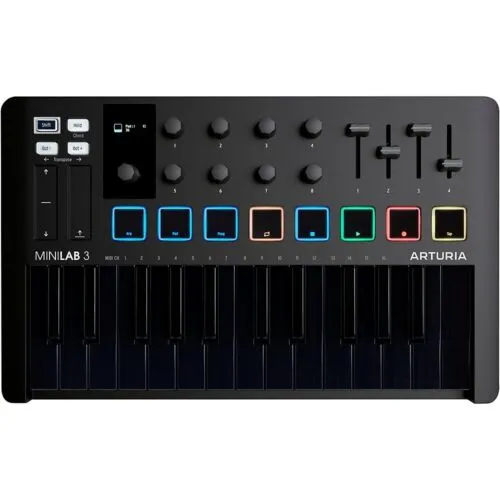 Arturia MiniLab 3 Hybrid Keyboard Controller Black