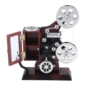 AUGEN Exclusive Music Box Musical 360° rotatable Carousel Children's Wooden Men and Women Birthday Creative Christmas Valentine's Day Gift Home Decoration (Projector)