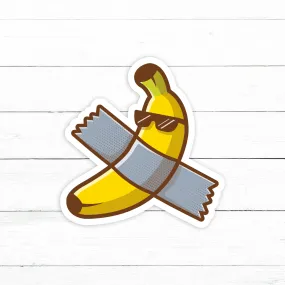 Banana Duct Tape Sticker | Waterproof Vinyl Decal | 3in