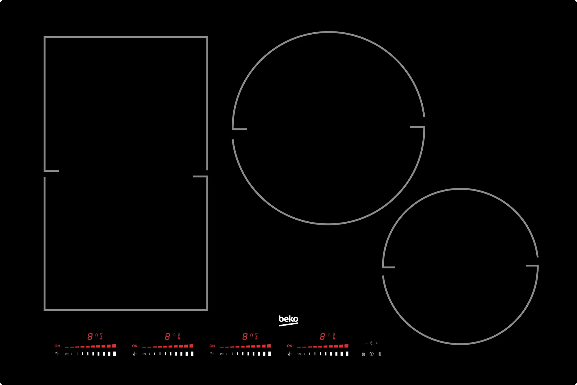Beko BCTI30410 30" Built-In Induction Cooktop With 4 Zones And Touch Control