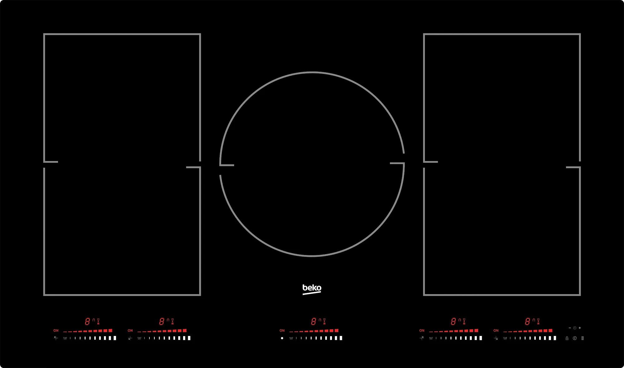 Beko BCTI36510 36" Built-In Induction Cooktop With 5 Zones And Touch Control