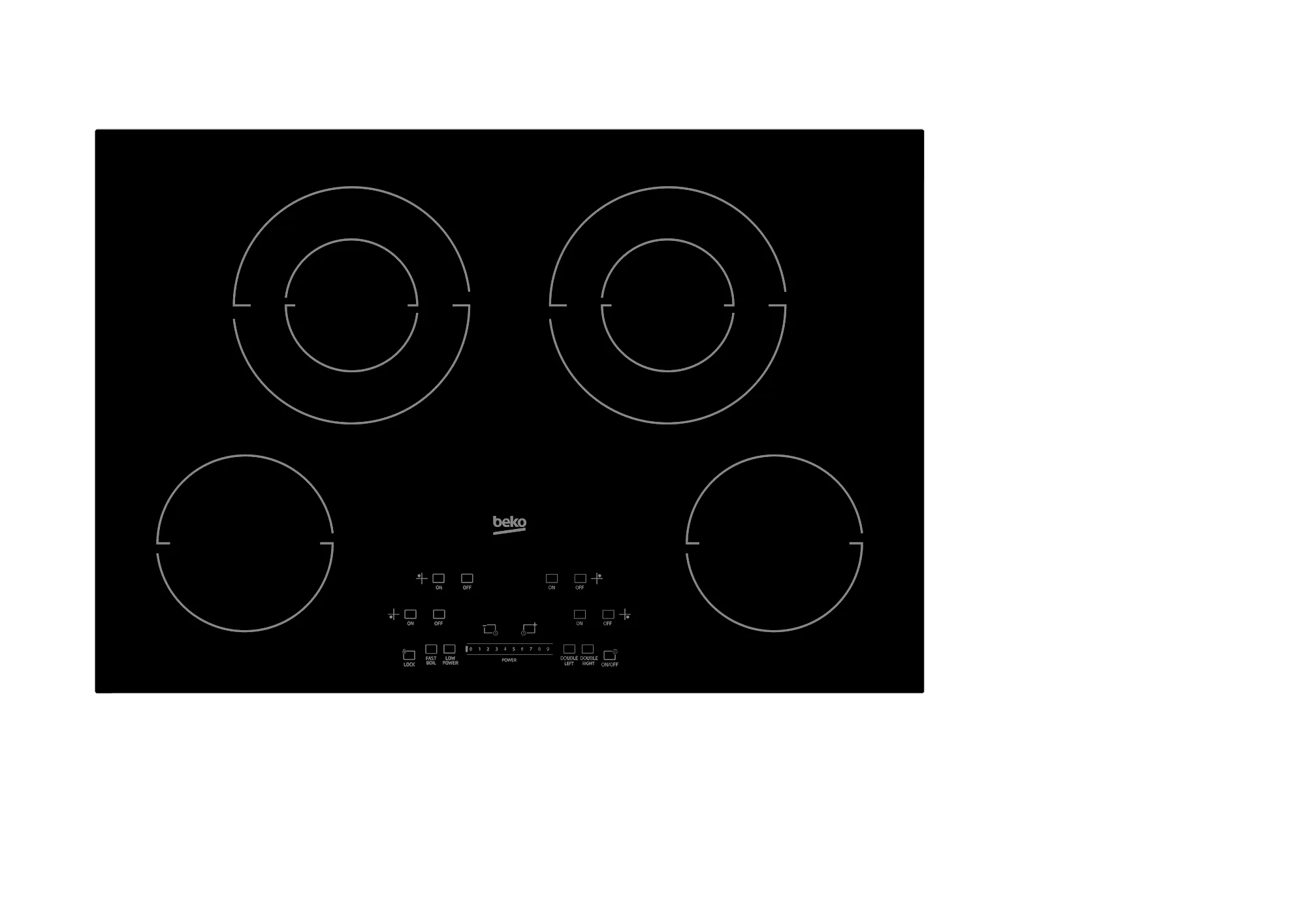 Beko ECTM30102 30" Built-In Electric Cooktop With 4 Burners And Touch Control