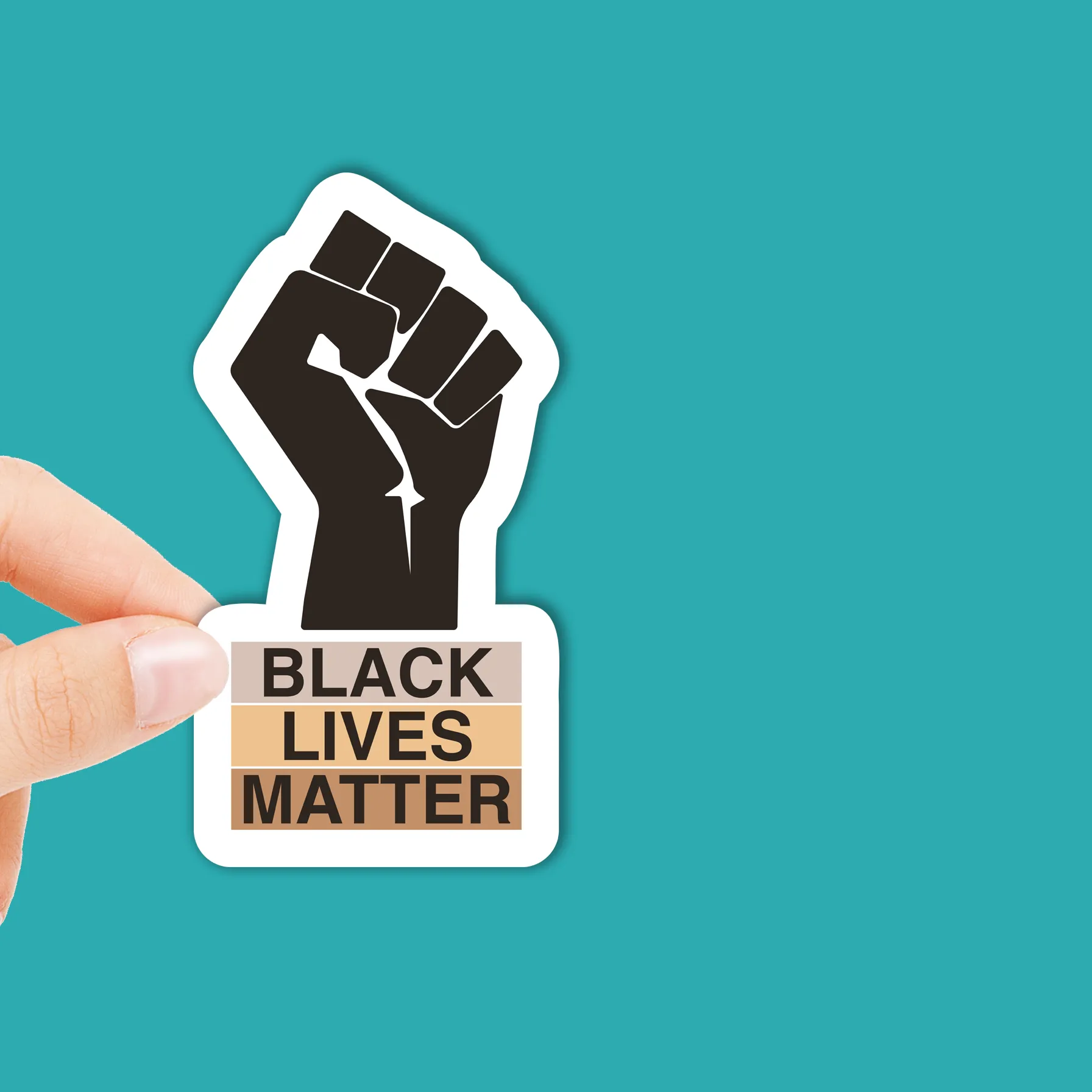 BLM Fist Sticker Decal | Waterproof Vinyl | 3in