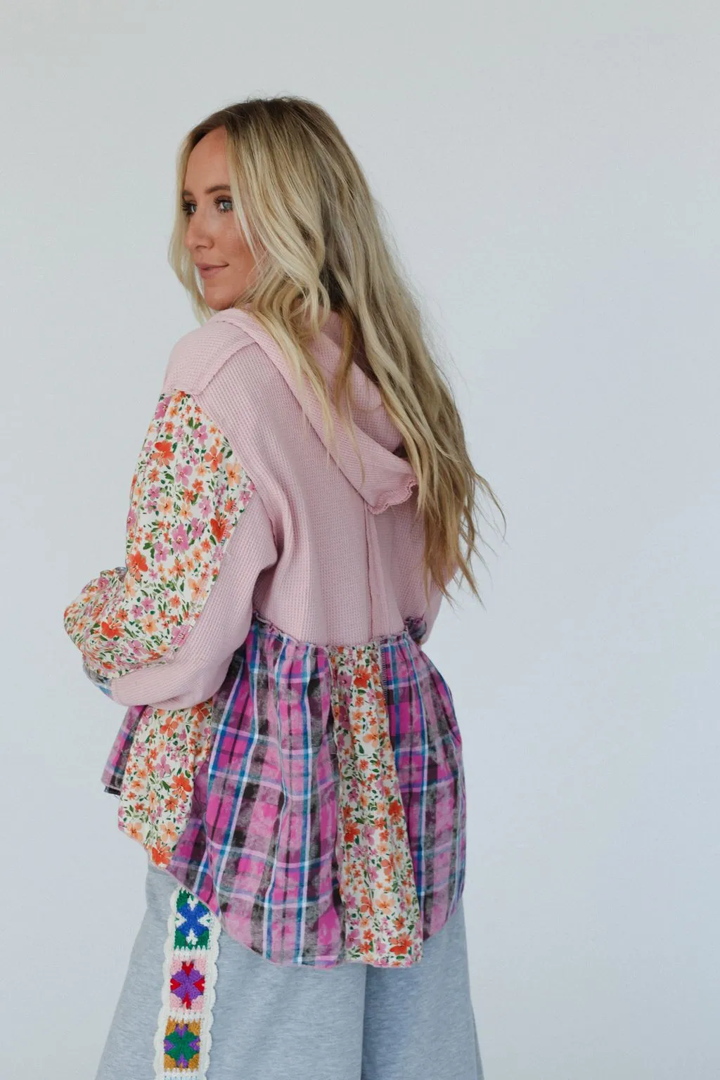 Blossom Check Jacket - Pink