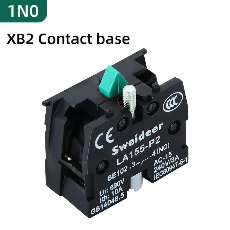 Button Switch Momentary Self Reset XB2 Small Flat Round Head 22mm Power Push Button Switch XB2-BA42 XB2-BA31 XB2-BA51 10A NC/NO