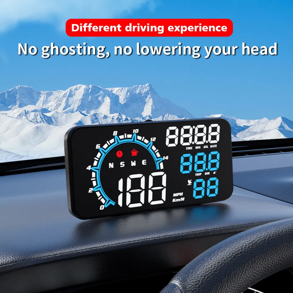 Car Hud Head up Display 5.5-Inch Large Screen Universal USB Gps