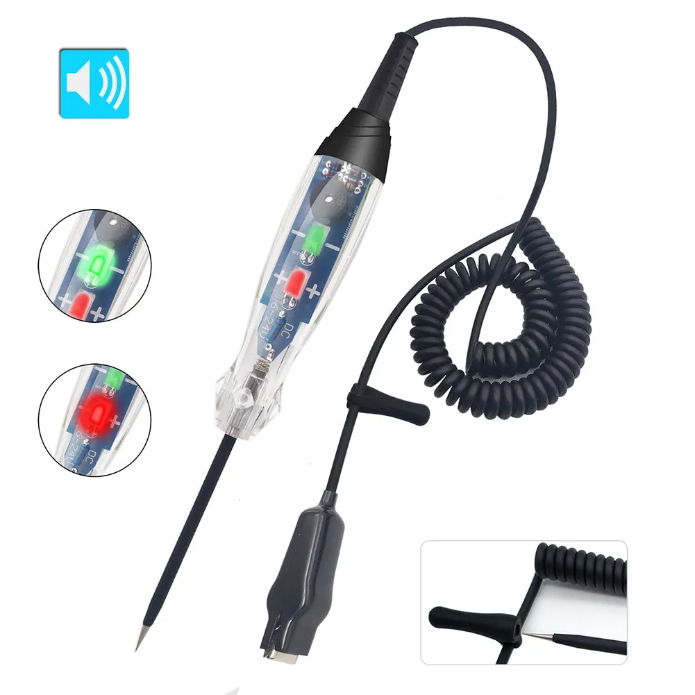 Car Led Circuit Tester Sound Light Alarm Measuring Pen Double Led