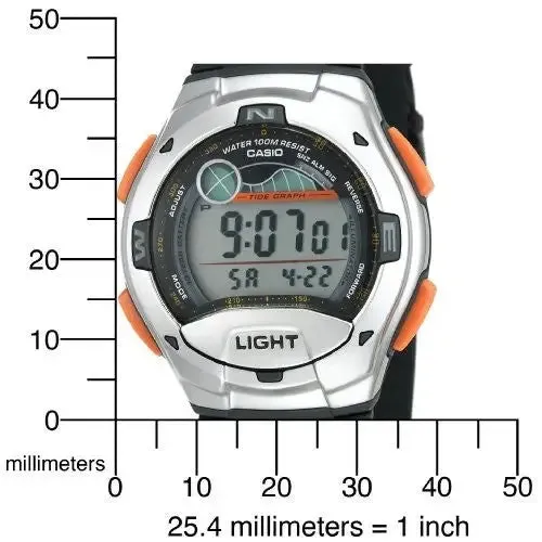 Casio Men's Sport Tide Graph And Moon Phase Watch W753-3