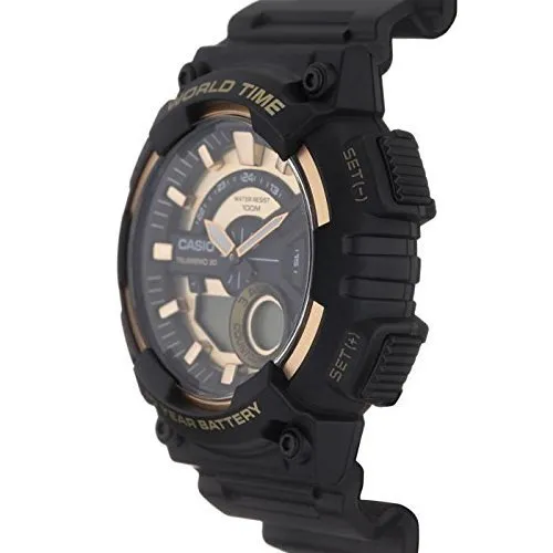 Casio Youth Series Telememo 30 World Time Alarm Mens Watch AEQ110BW-9A