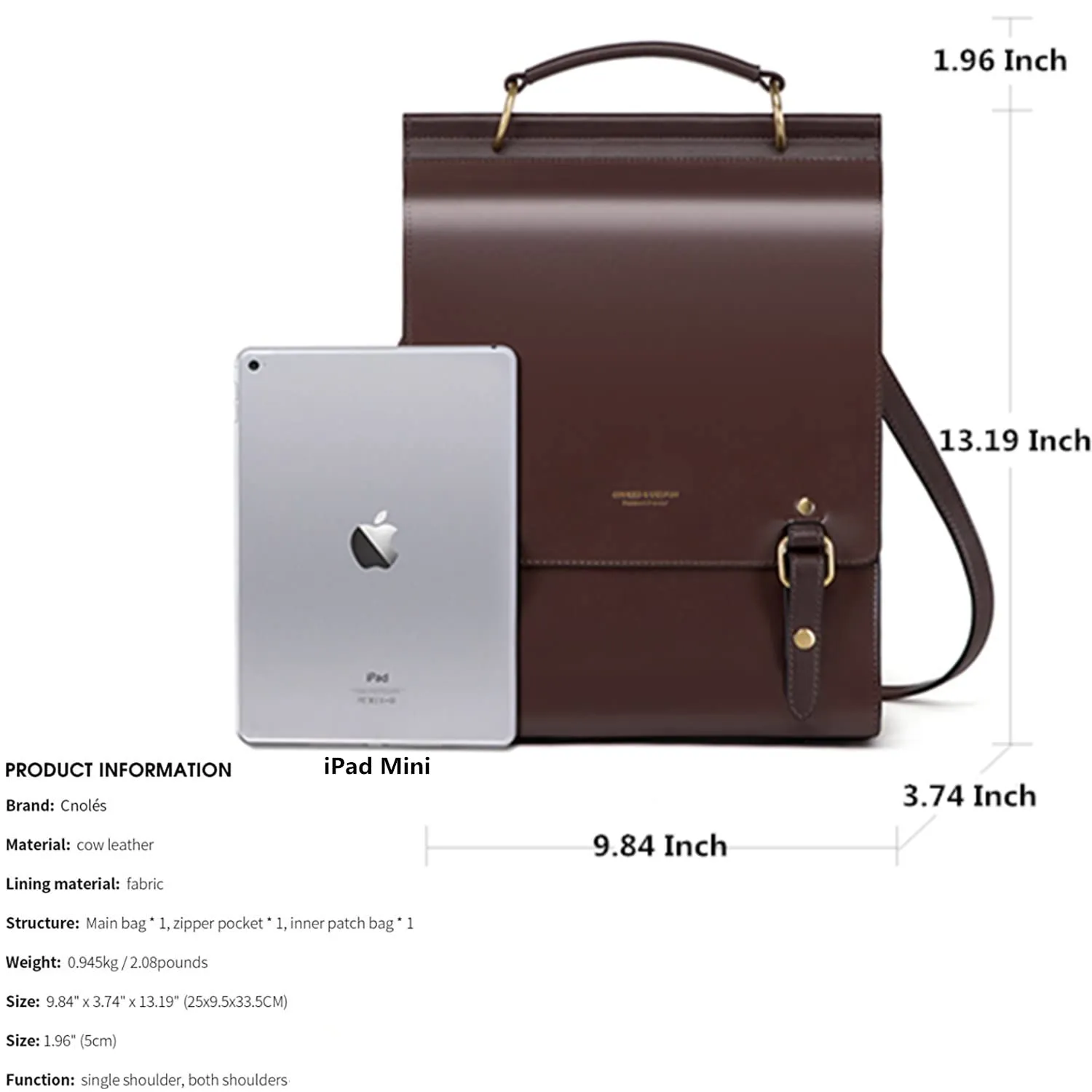 Cnoles Leather Backpack Purse For Women Fashion Ladies Vintage Bag Casual School College Travel Backpacks Bookbag