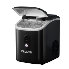 Devanti Portable Ice Maker Machine Nugget Ice Cube 15kg Bar Countertop
