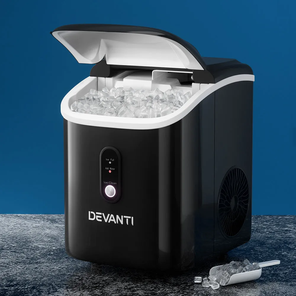 Devanti Portable Ice Maker Machine Nugget Ice Cube 15kg Bar Countertop