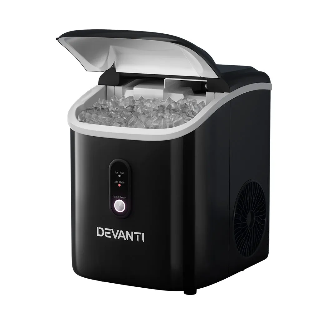 Devanti Portable Ice Maker Machine Nugget Ice Cube 15kg Bar Countertop