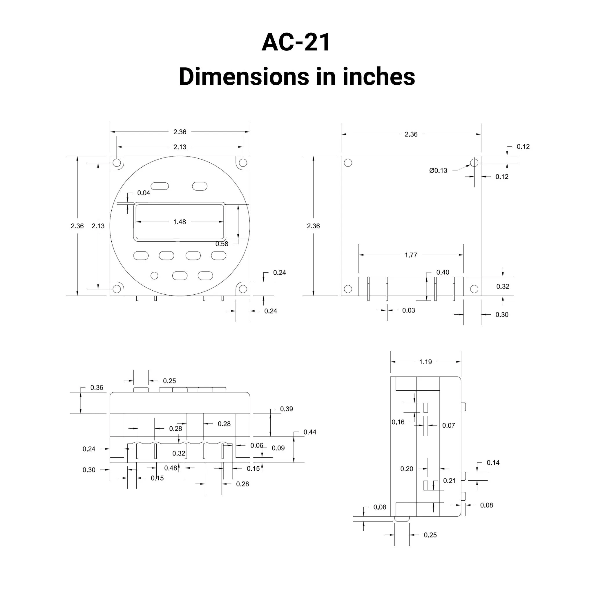 Digital Programmable Timer Switch - 12VDC - 16A