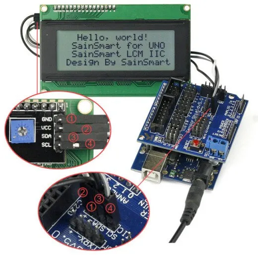 [Discontinued] SainSmart 2560   Sensor V5   LCD2004 White for Arduino UNO MEGA R3 Mega2560 Duemilanove Nano Robot