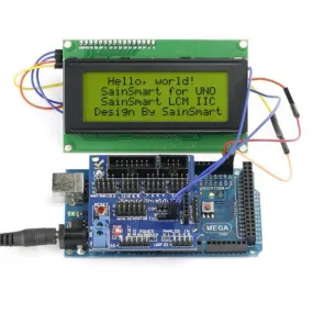 [Discontinued] SainSmart 2560   Sensor V5   LCD2004 Yellow for Arduino UNO MEGA R3 Mega2560 Duemilanove Nano Robot