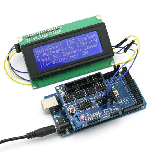 [Discontinued] SainSmart Mega2560 IIC LCD2004 Sensor shield V5 for Arduino UNO R3 Duemilanove Nano Robot