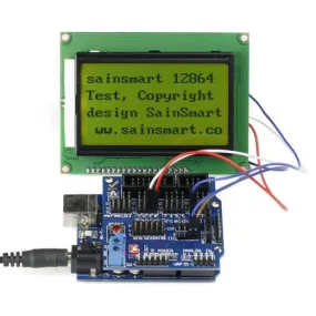 [Discontinued] SainSmart UNO   Sensor V5   LCD12864 Yellow for Arduino UNO MEGA R3 Mega2560 Duemilanove Nano Robot