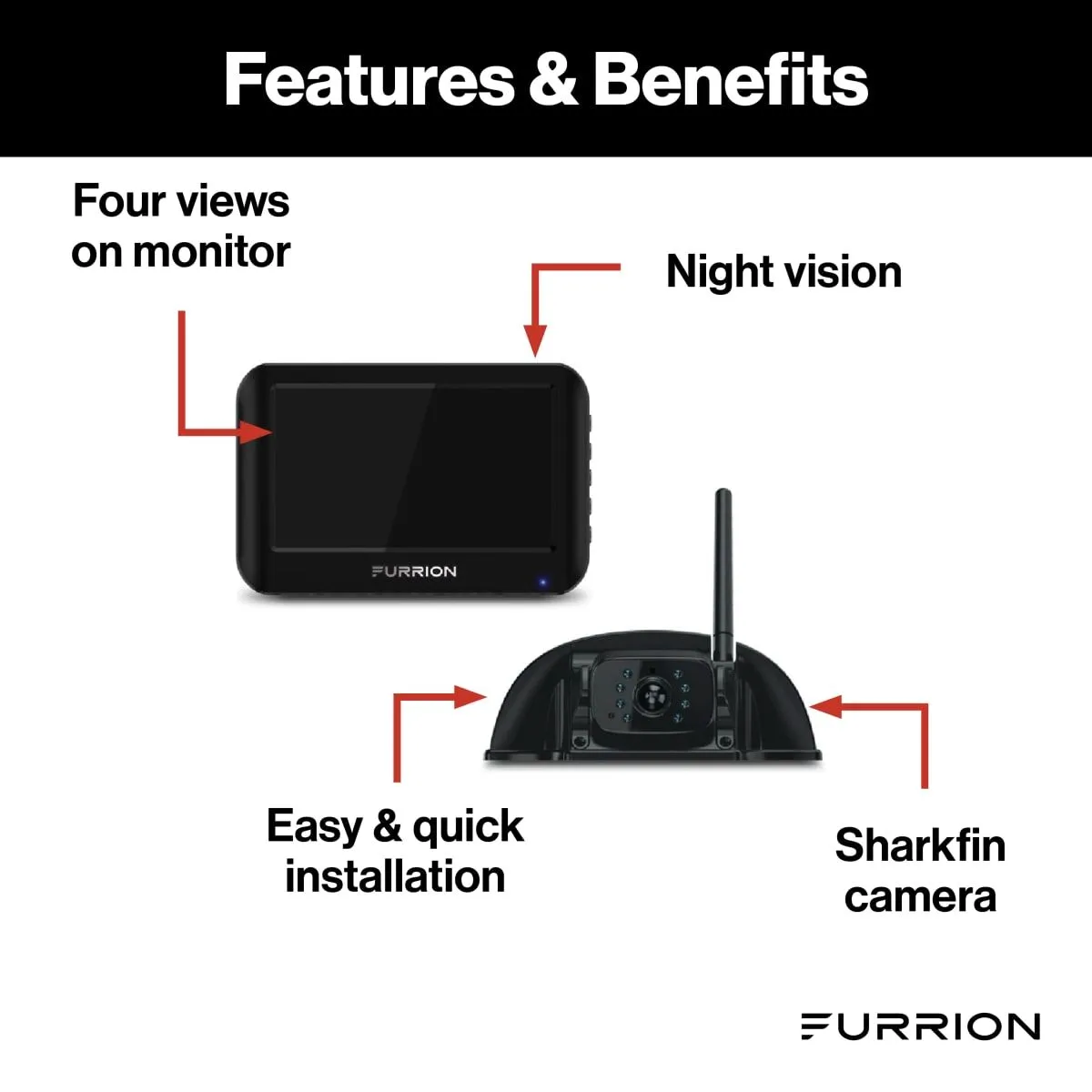 Furrion Vision S 4.3" RV Backup Camera, Night Vision, Waterproof -  FOS43TASF
