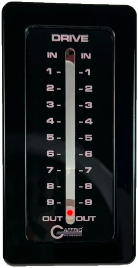 GAFFRIG PART #210 MECHANICAL INDICATOR, 1 DRIVE, MERCURY-BLACK CARD