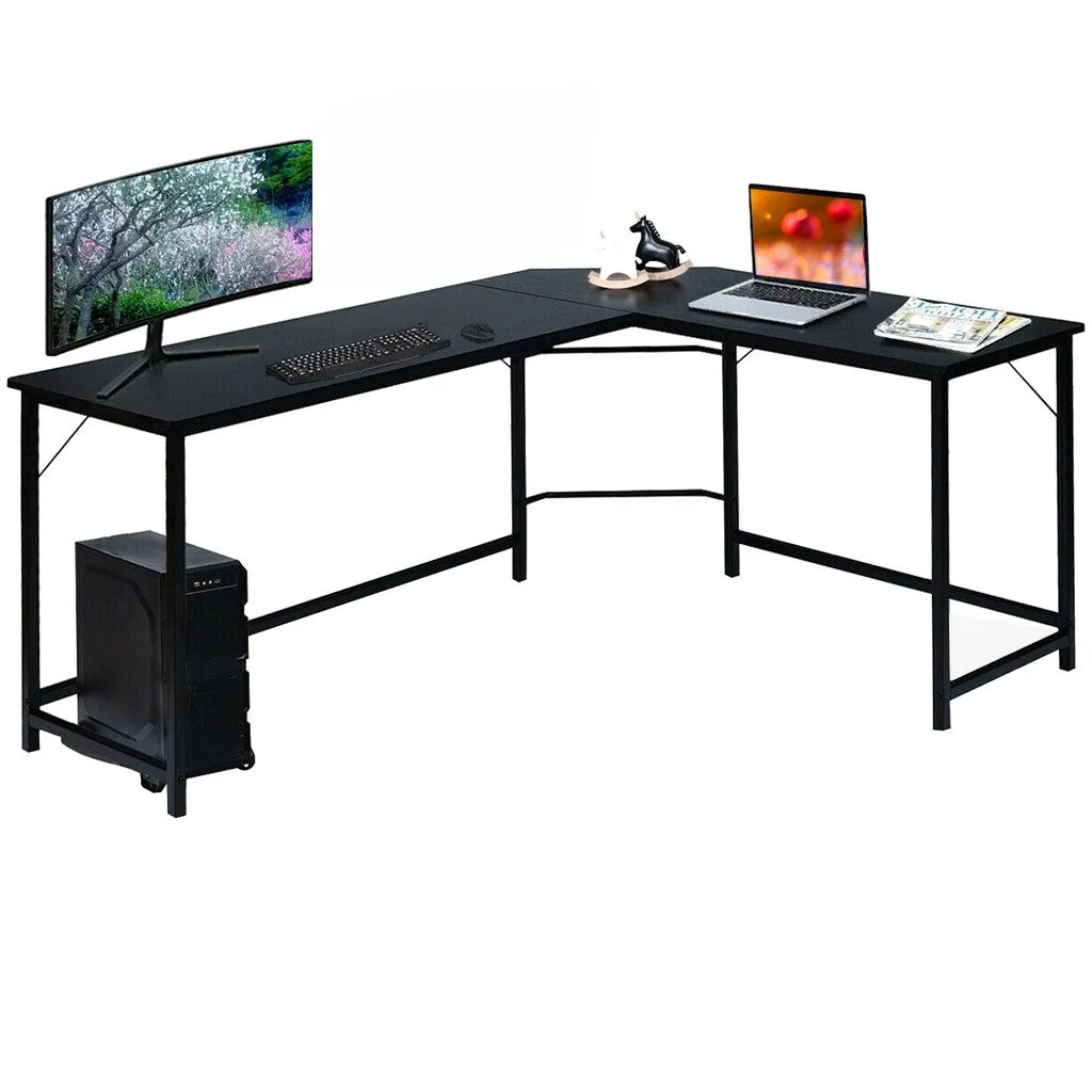 Home Office Corner Desk Computer Table Steel Wood Study Office Desk Workstation