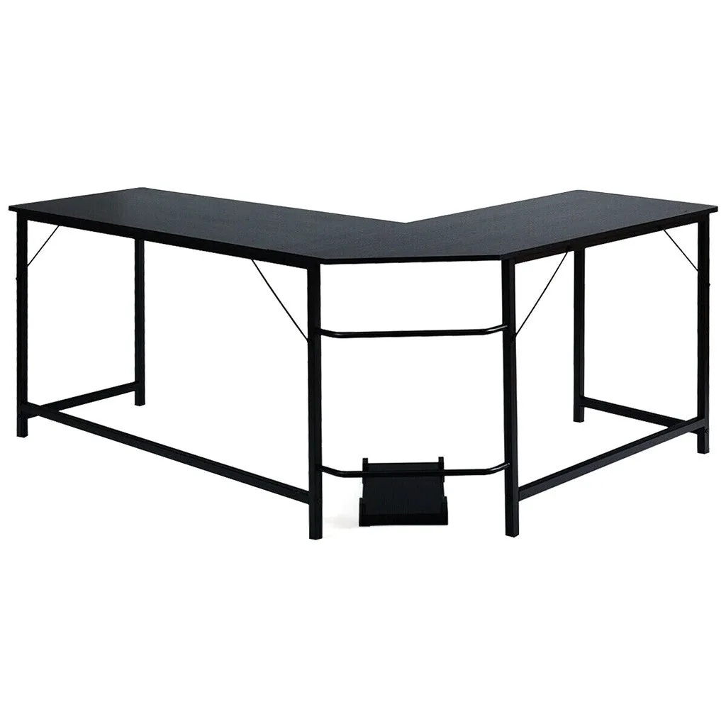 Home Office Corner Desk Computer Table Steel Wood Study Office Desk Workstation
