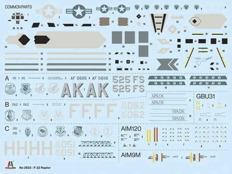Italeri #2822 F-22A Raptor 1/48 Model Kit