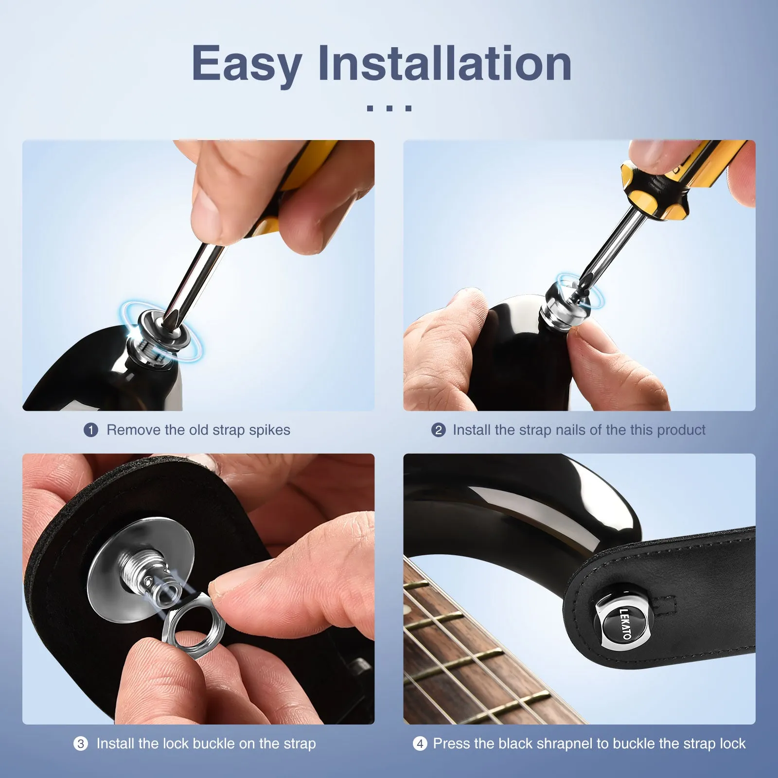 LEKATO Guitar Bass Strap Locks
