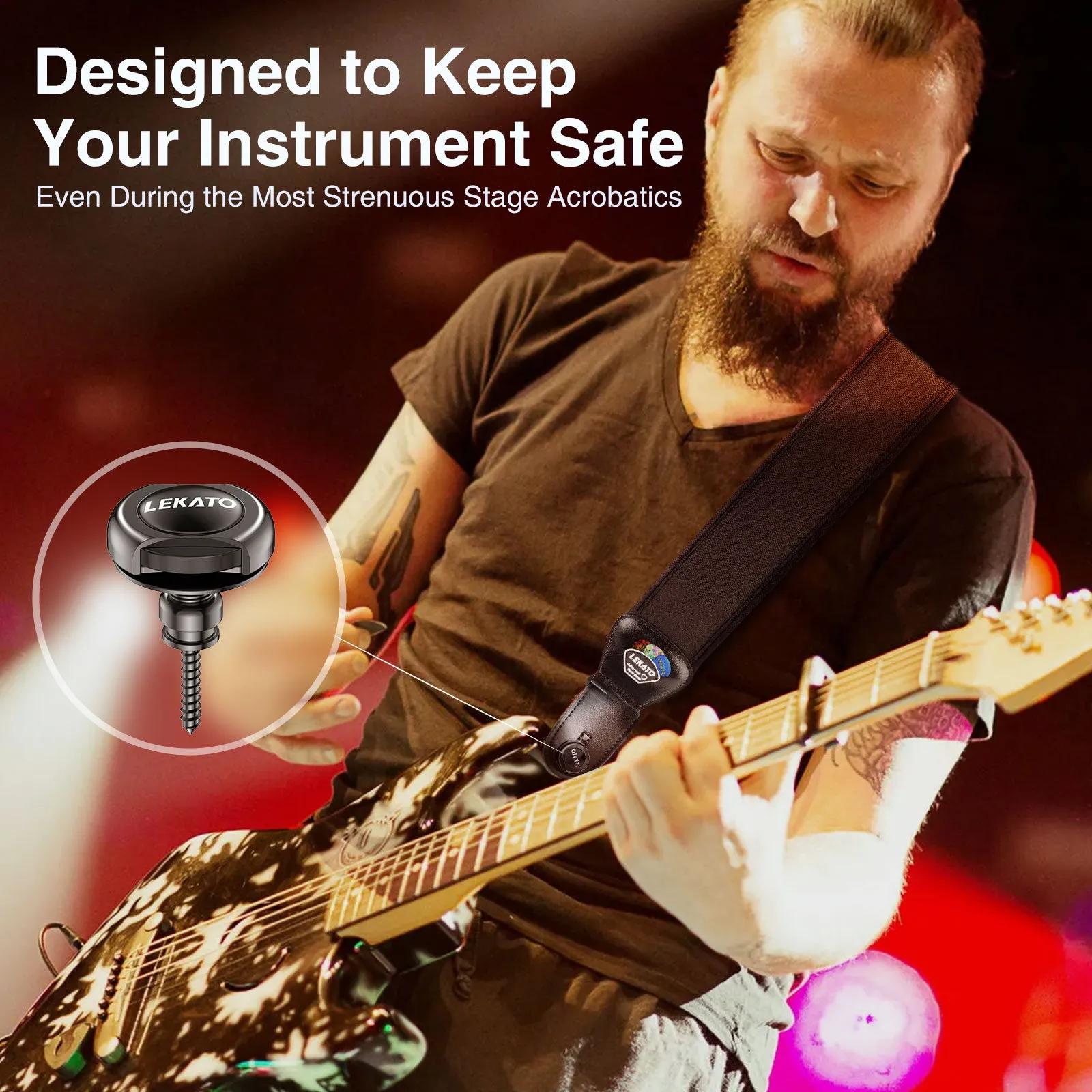LEKATO Guitar Bass Strap Locks