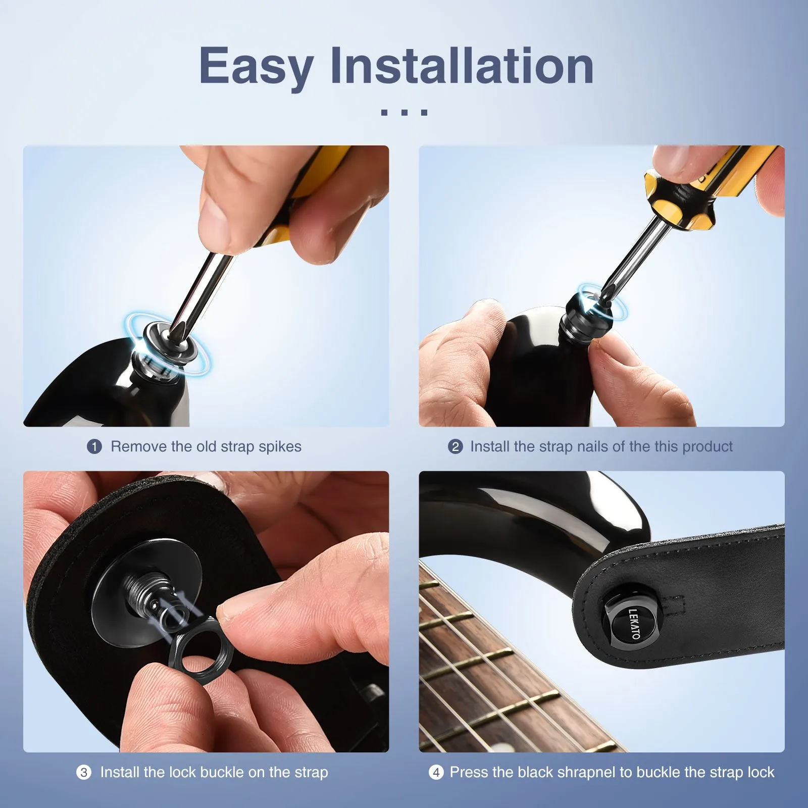 LEKATO Guitar Bass Strap Locks