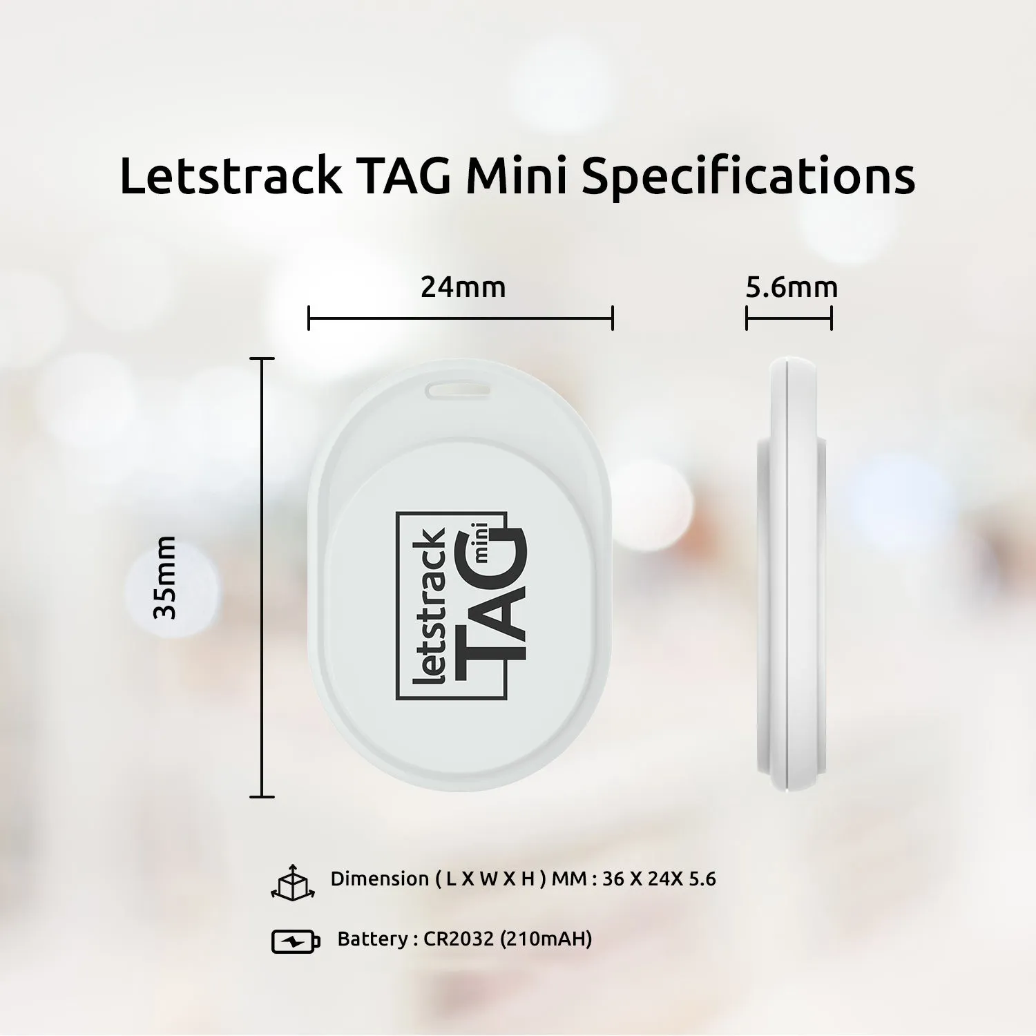 Letstrack TAG MINI Smart Bluetooth Tracker