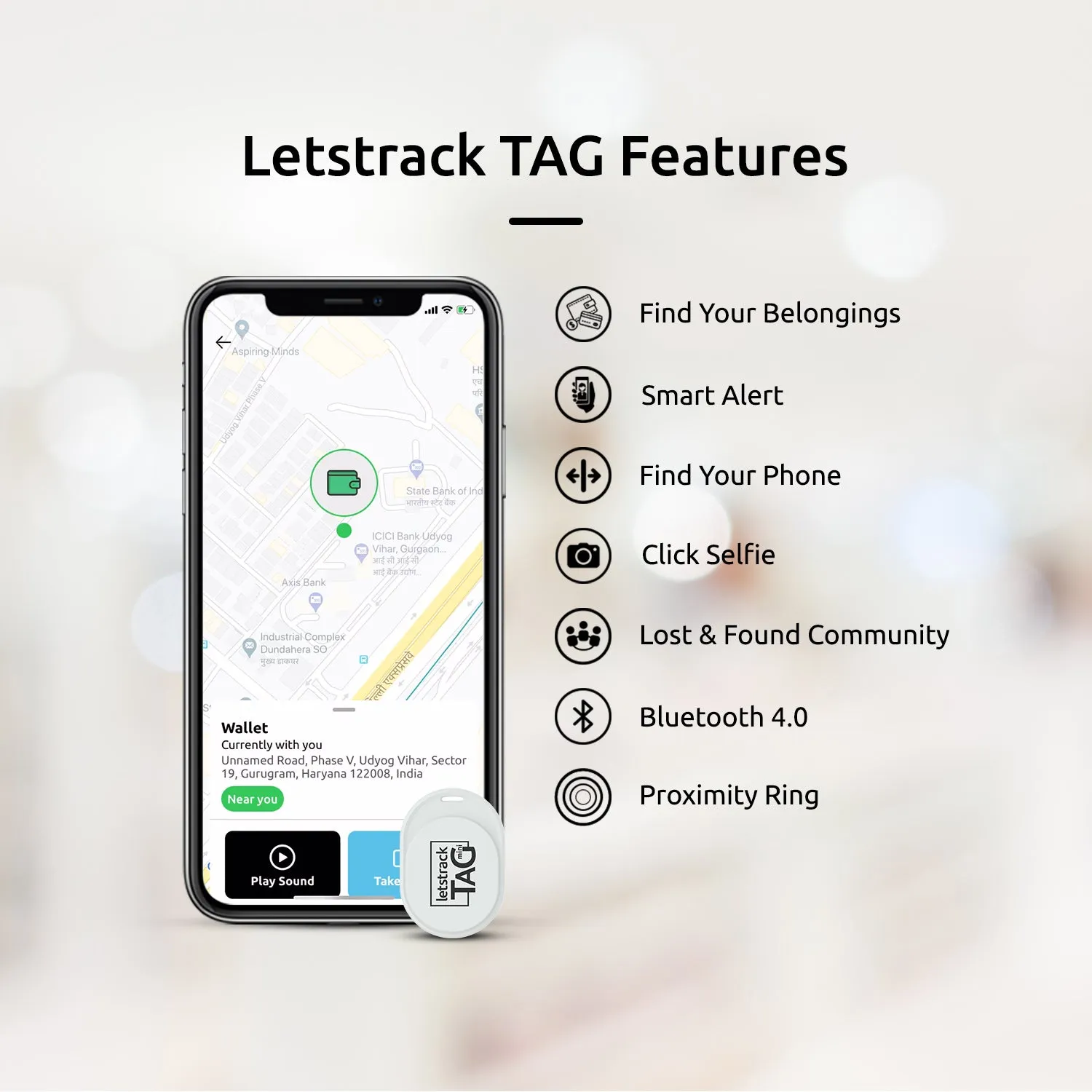 Letstrack TAG MINI Smart Bluetooth Tracker
