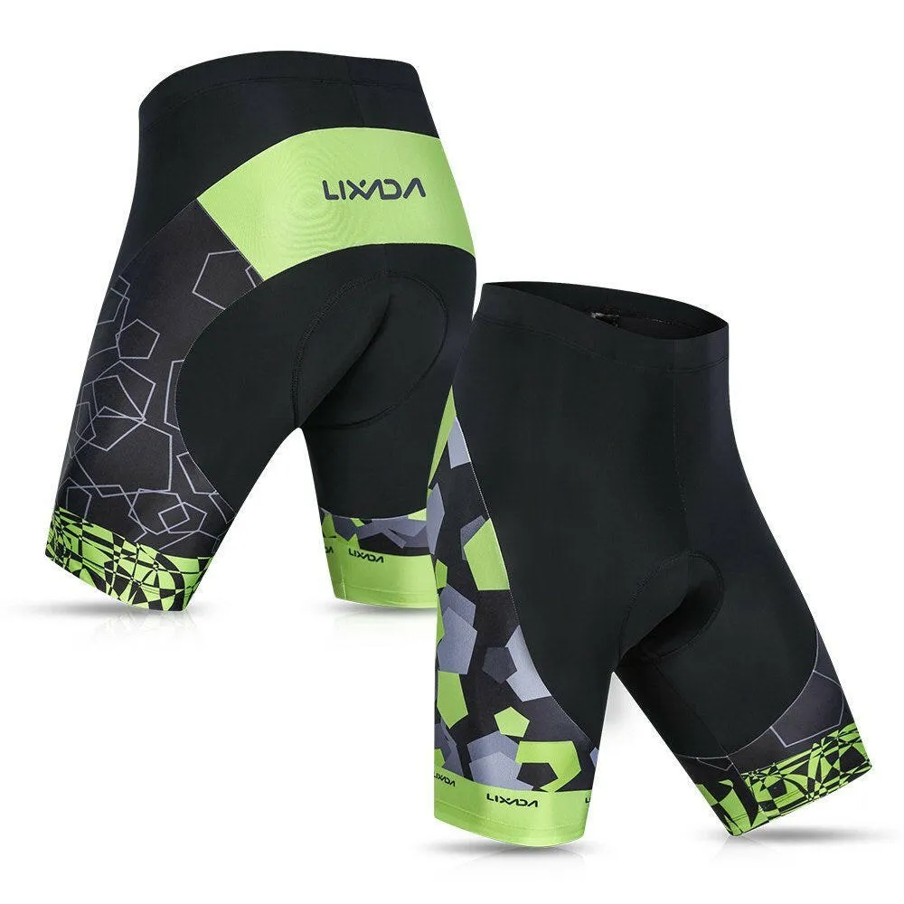 Lixada Men Cycling Jersey Set Breathable Quick-Dry Short Sleeve Biking Shirt and Gel   Padded Shorts MTB Cycling Outfit Set